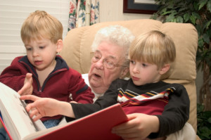grandmother reading